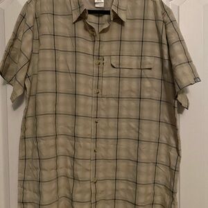 The North Face Men's Beige Plaid Shirt XL